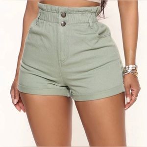 Fashion Nova Paperbag Waist Shorts